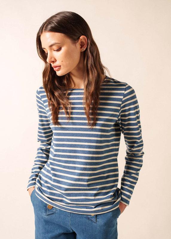 saint james Minquidame striped sailor shirt JEAN/CHANVRE