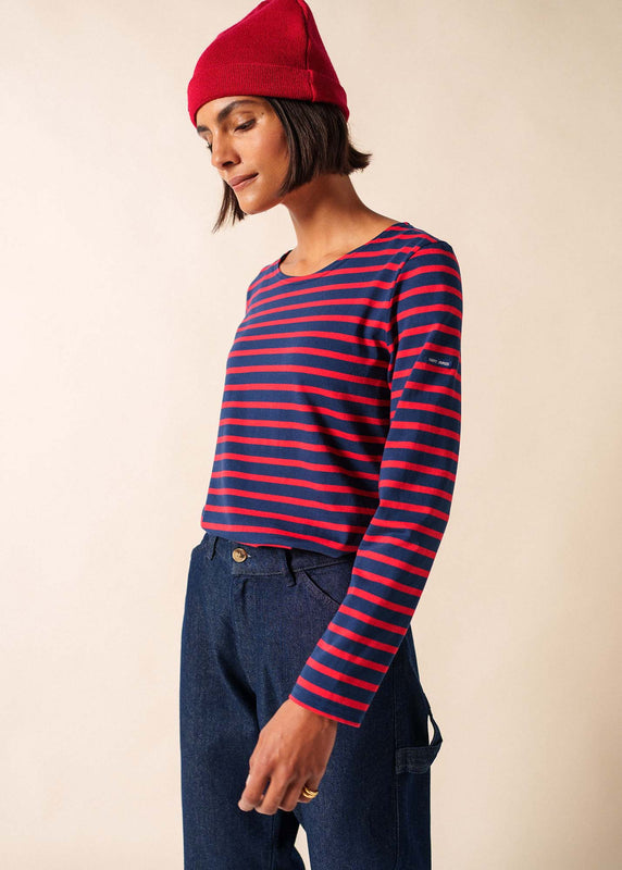 saint james Minquidame striped sailor shirt MARINE/TULIPE