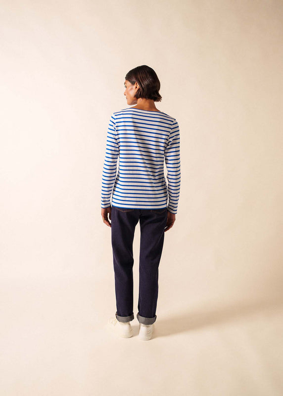 Saint James Minquidame Striped Sailor Shirt NEIGE/GITANE