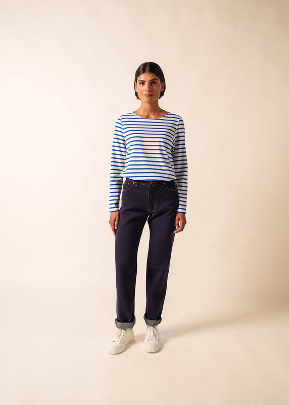 Saint James Minquidame Striped Sailor Shirt NEIGE/GITANE