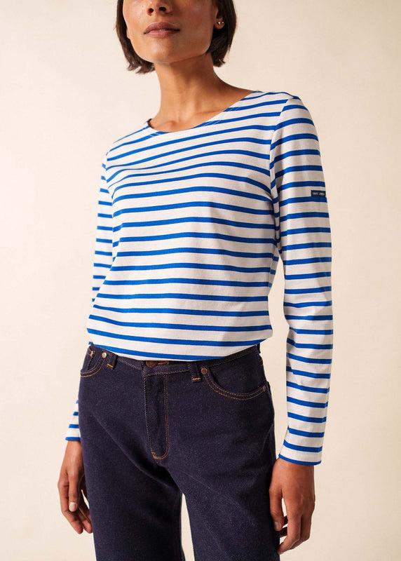 Saint James Minquidame Striped Sailor Shirt NEIGE/GITANE