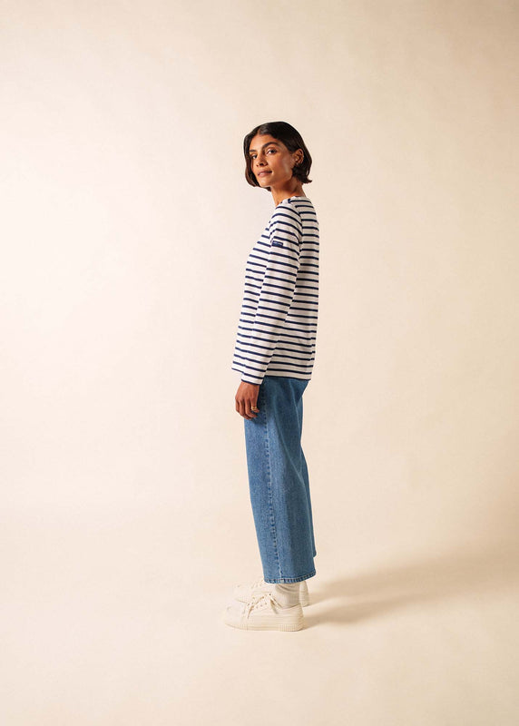 Saint James Minquidame Striped Sailor Shirt NEIGE/MARINE