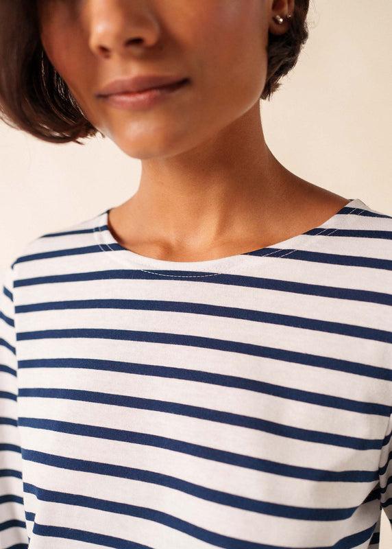 Saint James Minquidame Striped Sailor Shirt NEIGE/MARINE