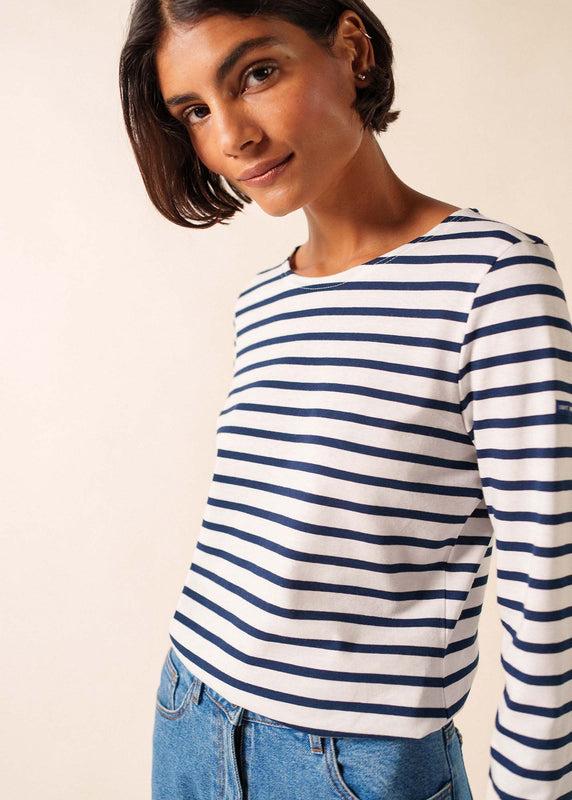 saint james Minquidame striped sailor shirt NEIGE/MARINE