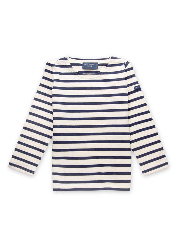 saint james Minquiers striped sailor shirt for kids ECRU/MARINE