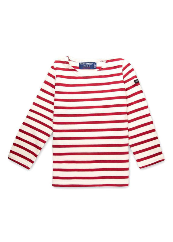 saint james Minquiers striped sailor shirt for kids ECRU/PERSAN