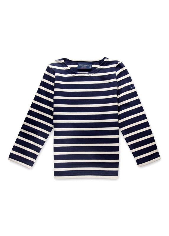 saint james Minquiers striped sailor shirt for kids MARINE/ECRU