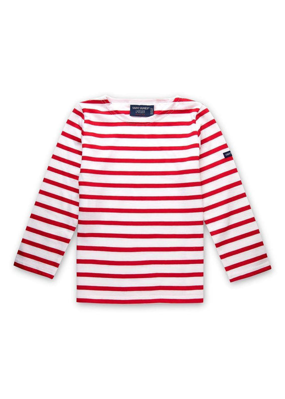 saint james Minquiers striped sailor shirt for kids NEIGE/TULIPE