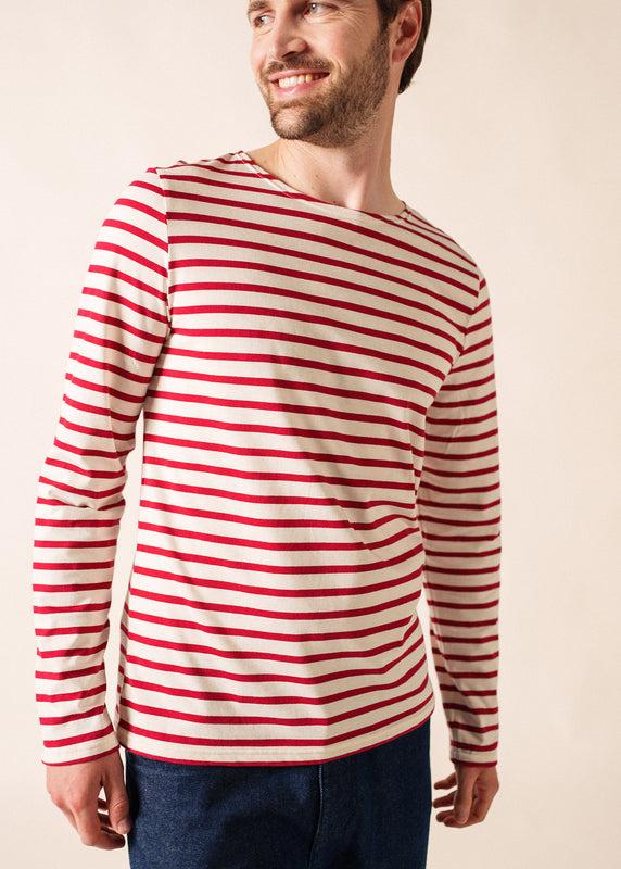 saint james Minquiers unisex striped sailor shirt ECRU/PERSAN