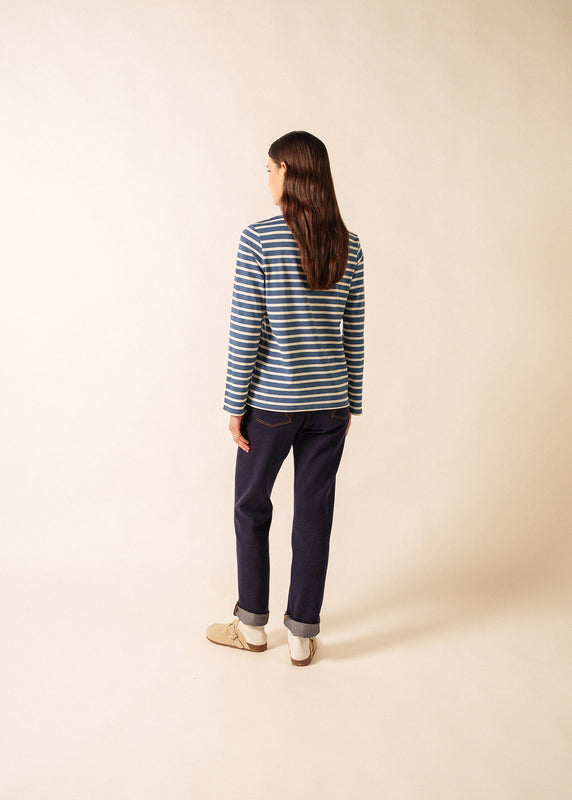 Saint James Minquiers Unisex Striped Sailor Shirt JEAN/CHANVRE