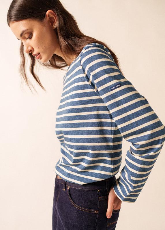 saint james Minquiers unisex striped sailor shirt JEAN/CHANVRE