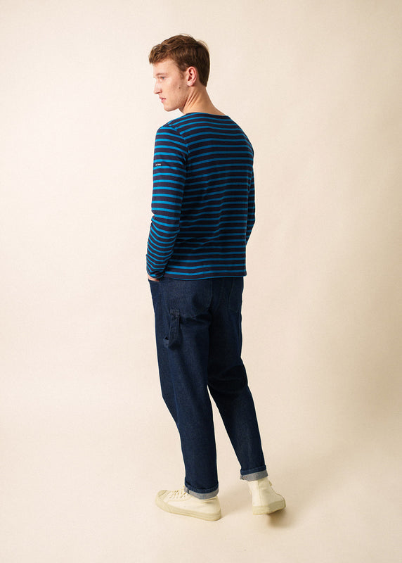 Saint James Minquiers Unisex Striped Sailor Shirt NAVY/LAC