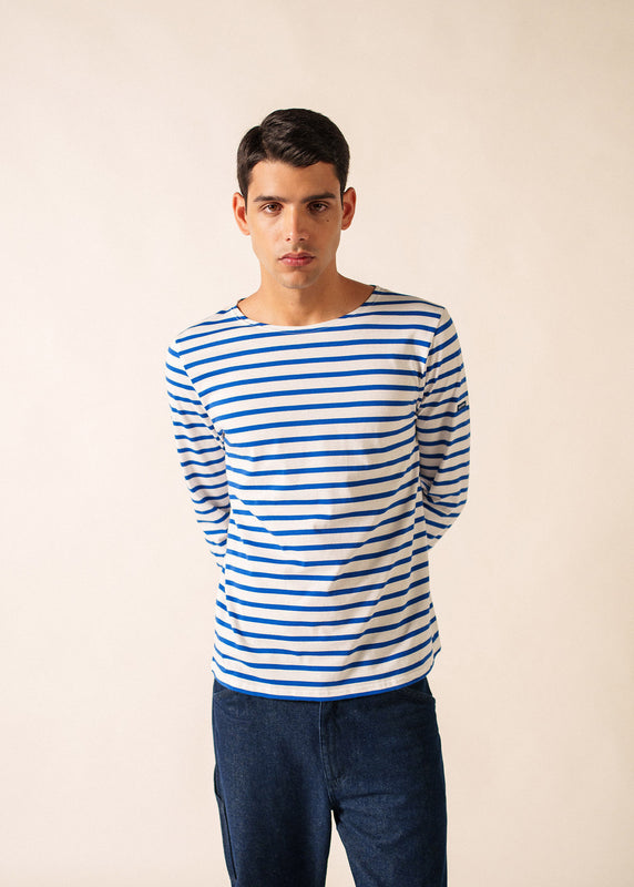Saint James Minquiers Unisex Striped Sailor Shirt NEIGE/GITANE