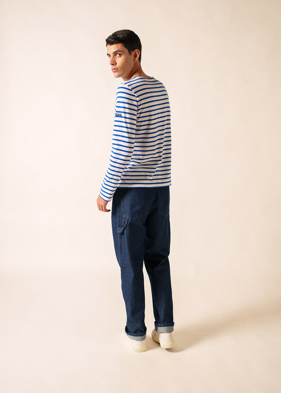 Saint James Minquiers Unisex Striped Sailor Shirt NEIGE/GITANE