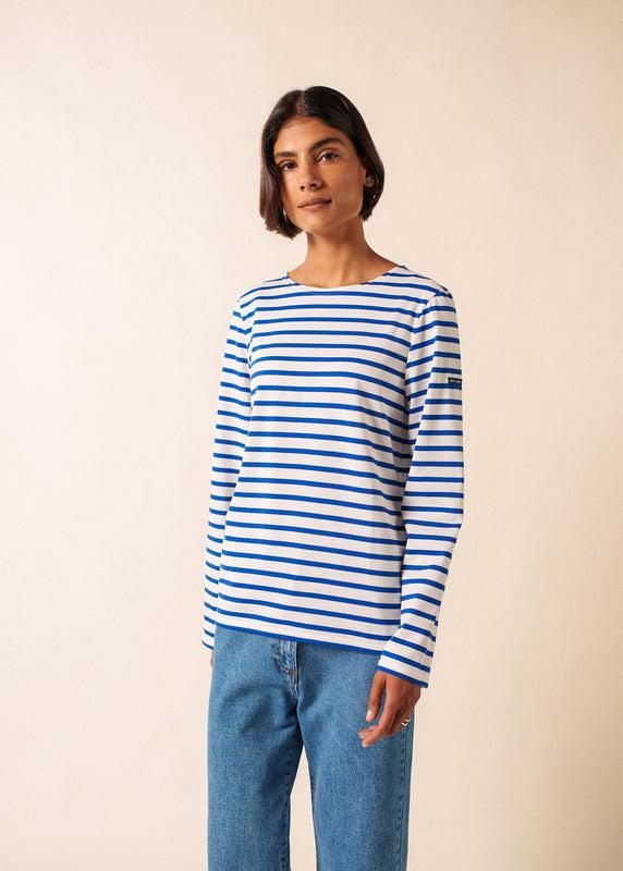 saint james Minquiers unisex striped sailor shirt NEIGE/GITANE