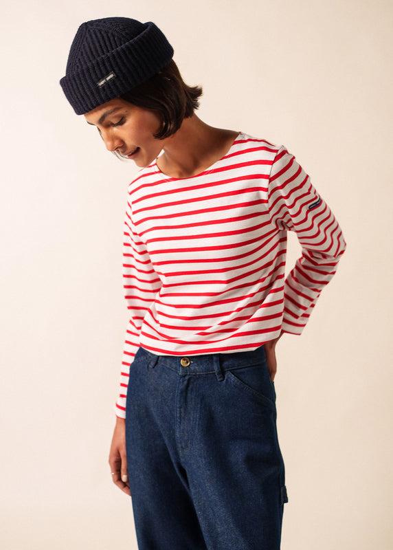 saint james Minquiers unisex striped sailor shirt NEIGE/TULIPE