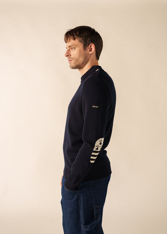 saint james Mondiovision Brittany jumper NAVY/MULTICO