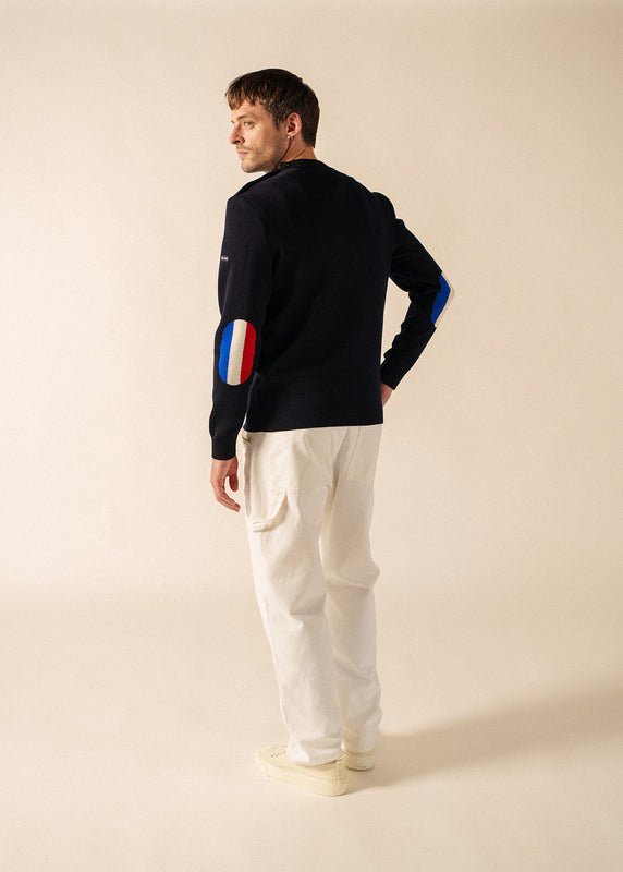 Saint James Mondiovision France Jumper NAVY/MULTICO