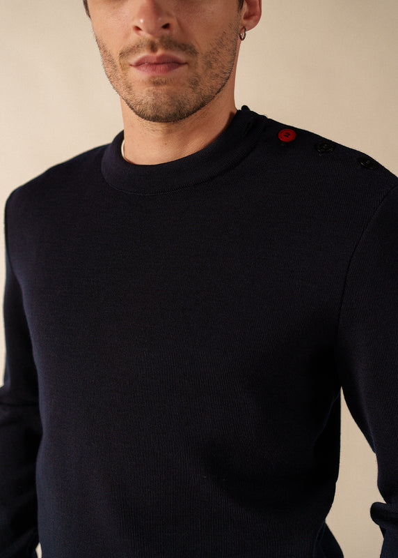 Saint James Mondiovision France Jumper NAVY/MULTICO