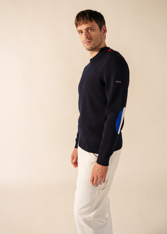 saint james Mondiovision France jumper NAVY/MULTICO