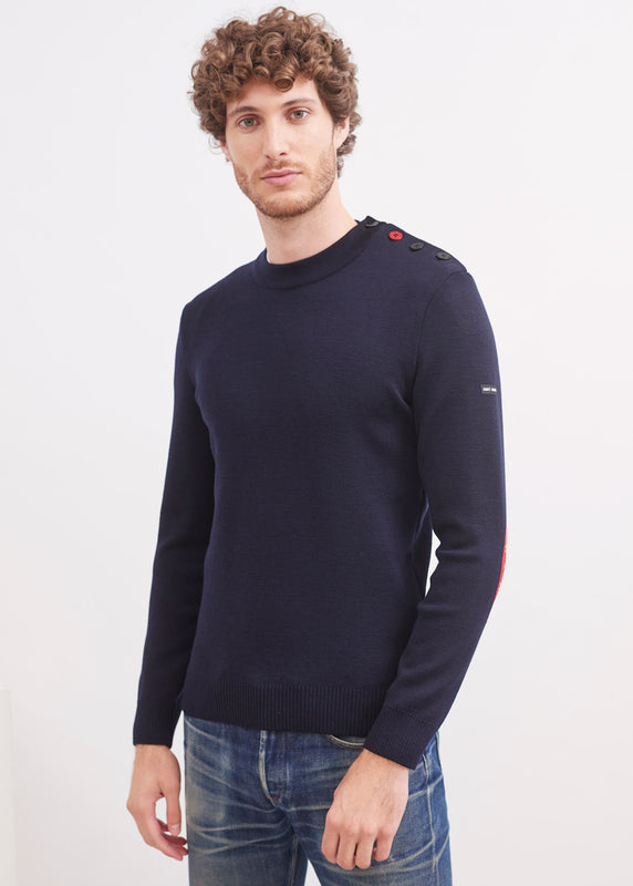 Saint James Mondiovision Normandie Jumper NAVY/MULTICO