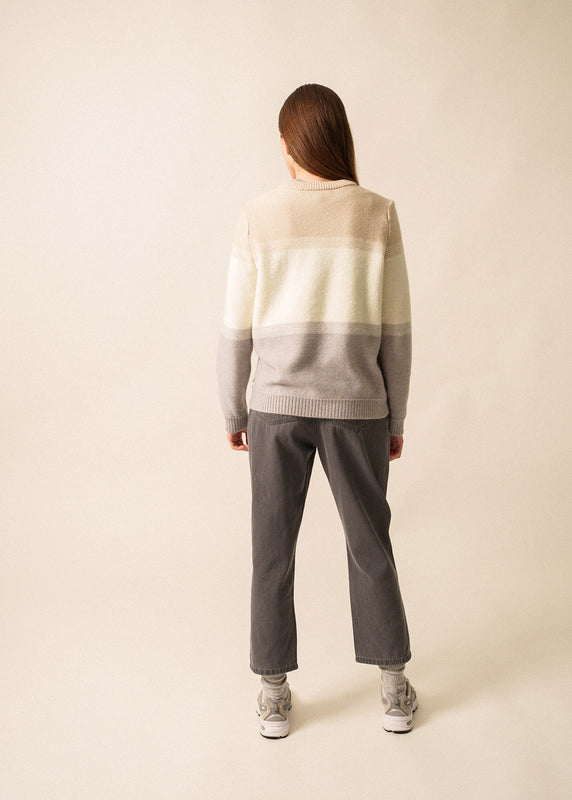 Saint James Morzine Colorblock Jumper GRIS/BLANC D'HIVER/NATUREL