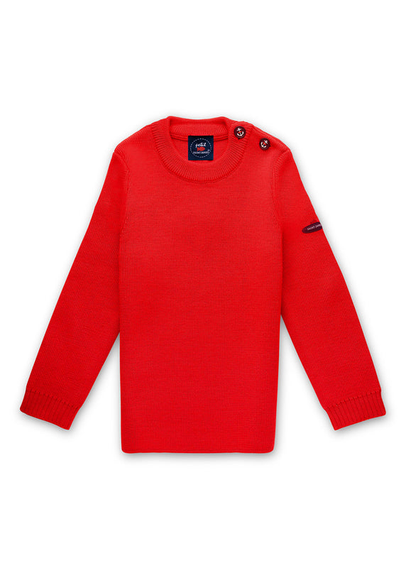 saint james Moussaillon sailor jumper for kids ROUGE