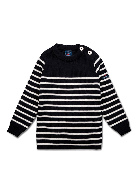 saint james Moussaillon striped sailor jumper for babies NAVY/ECUME