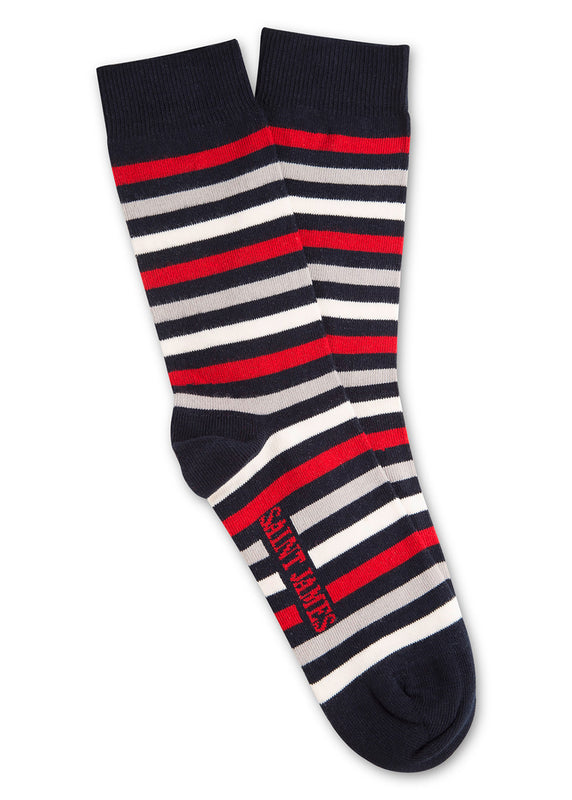 saint james Multicolour striped socks MARINE/PERSAN