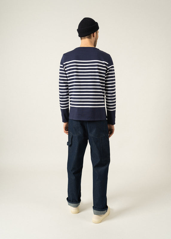 Saint James Naval Authentic Striped Sailor Shirt MARINE/NEIGE