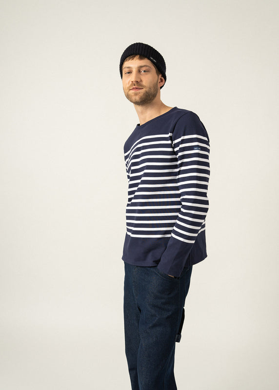 saint james Naval authentic striped sailor shirt MARINE/NEIGE