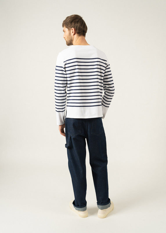 Saint James Naval Authentic Striped Sailor Shirt NEIGE/MARINE