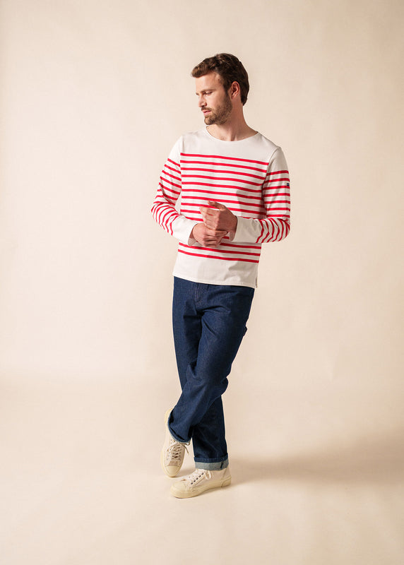 Saint James Naval Authentic Striped Sailor Shirt NEIGE/TULIPE