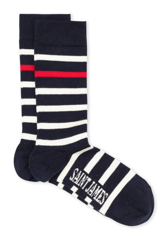 saint james Naval striped socks MARINE/ECUME/TULIPE