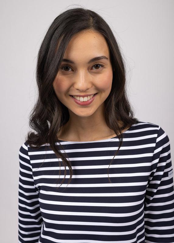 Saint James Phare Boat Neck Striped Sailor Shirt NAVY/NEIGE