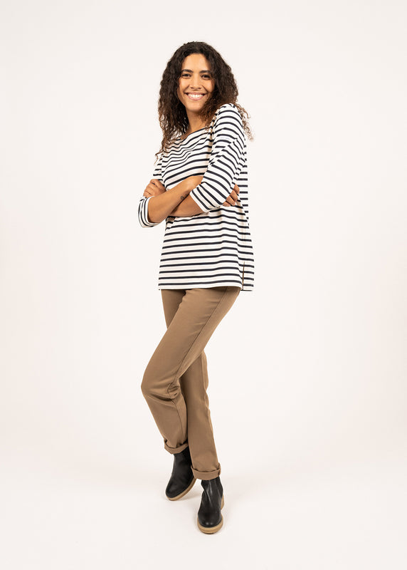 Saint James Phare Boat Neck Striped Sailor Shirt NEIGE/NAVY