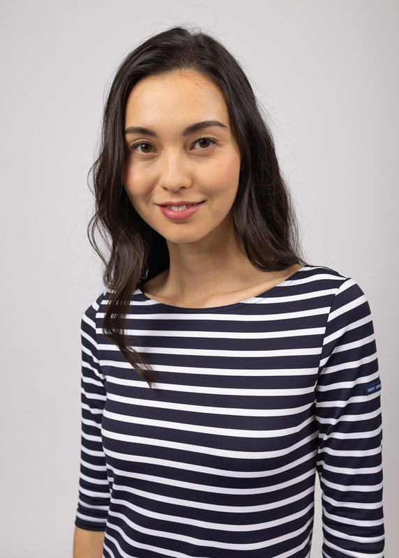 Saint James Propriano Anti-UV Striped Dress NAVY/NEIGE