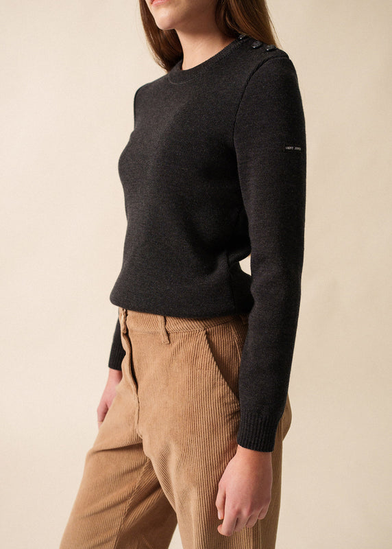 Saint James Rochefort Plain Sailor Jumper ANTHRACITE