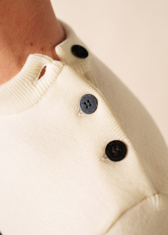 Saint James Rochefort Striped Sailor Jumper ECUME/NAVY