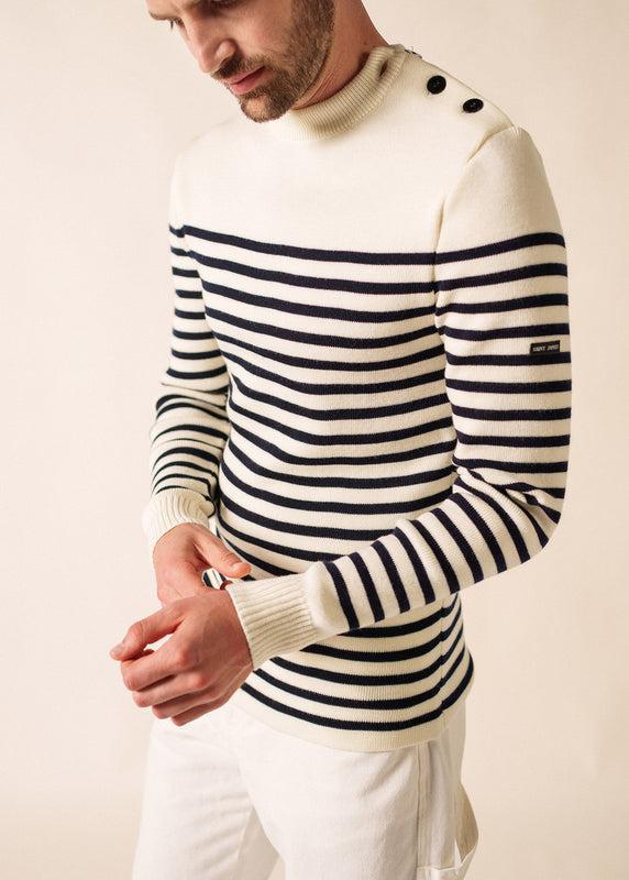 saint james Rochefort striped sailor jumper ECUME/NAVY