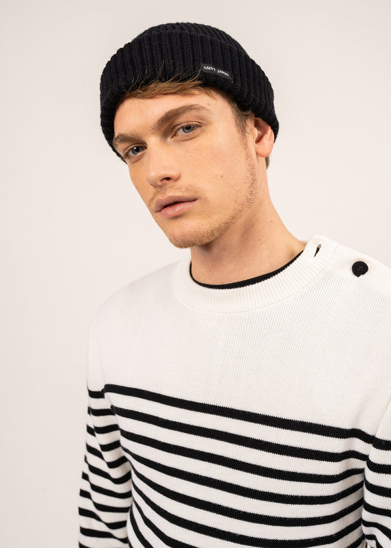 Saint James Rochefort Striped Sailor Jumper ECUME/NOIR