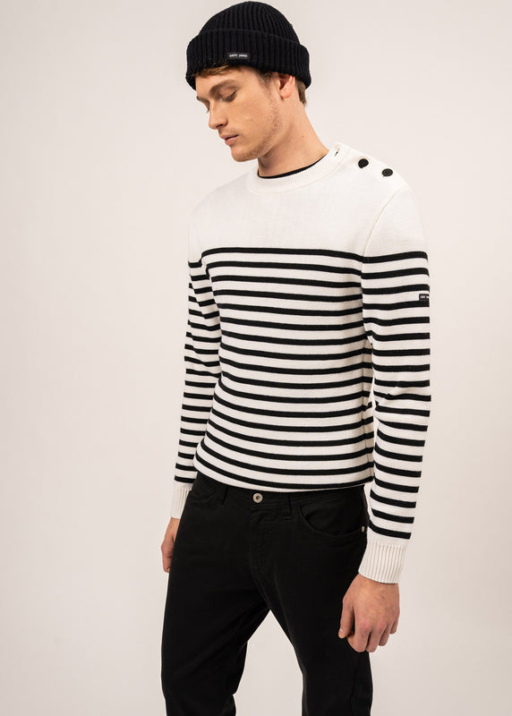 saint james Rochefort striped sailor jumper ECUME/NOIR