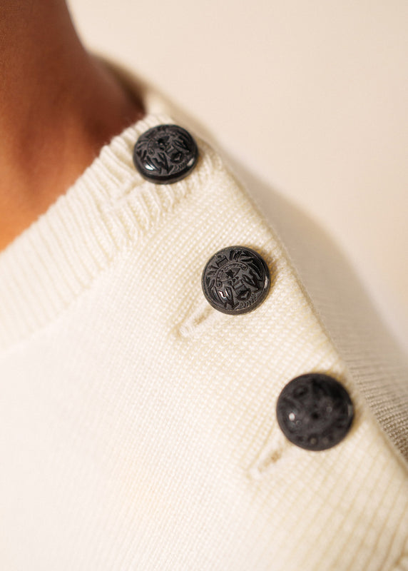 Saint James Rochefort Striped Sailor Jumper ECUME/ROUGE