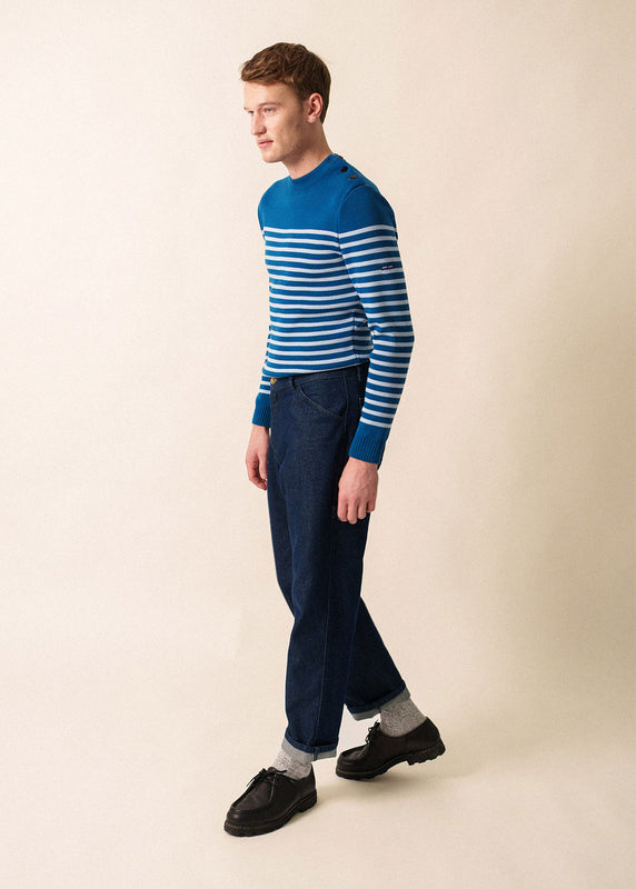 Saint James Rochefort Striped Sailor Jumper LAC/CIEL CHINE