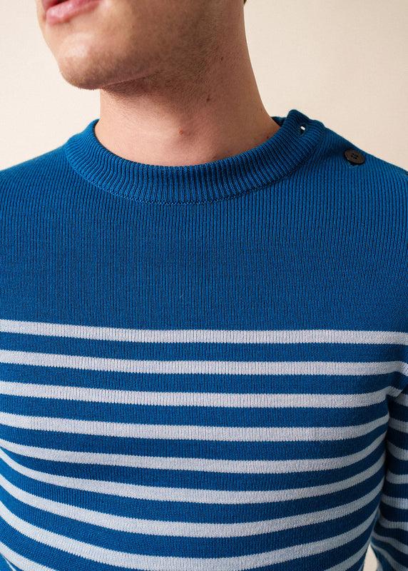Saint James Rochefort Striped Sailor Jumper LAC/CIEL CHINE