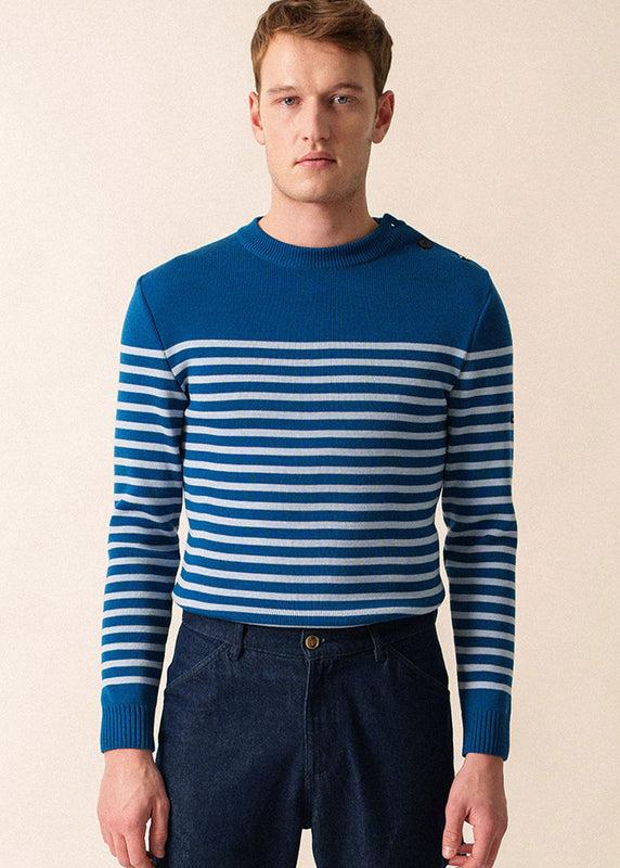 saint james Rochefort striped sailor jumper LAC/CIEL CHINE