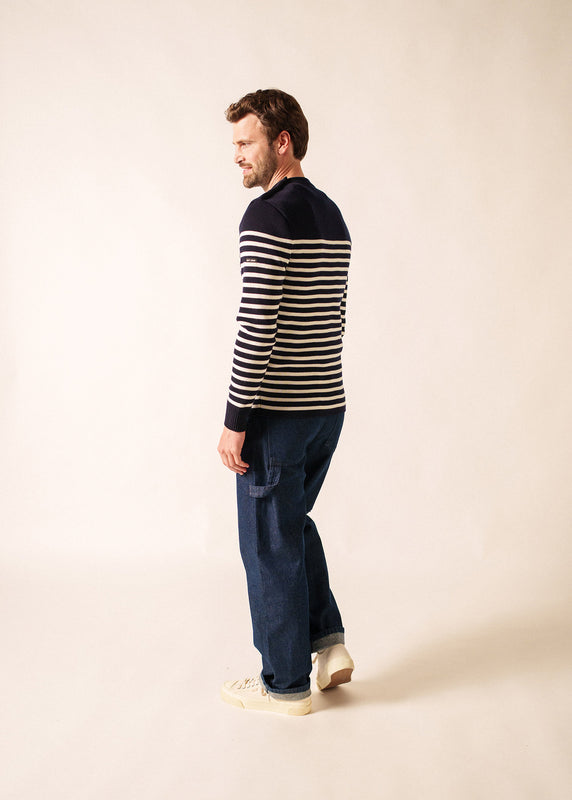 Saint James Rochefort Striped Sailor Jumper NAVY/ECUME
