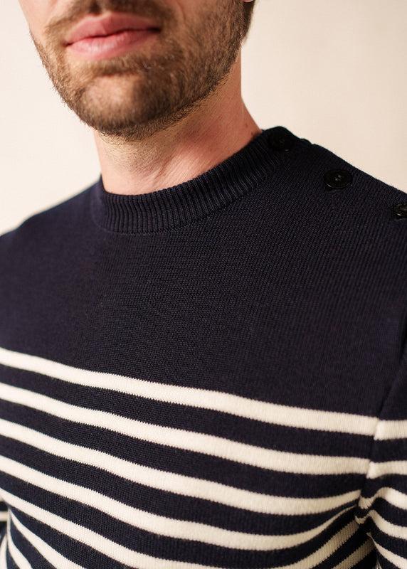 Saint James Rochefort Striped Sailor Jumper NAVY/ECUME
