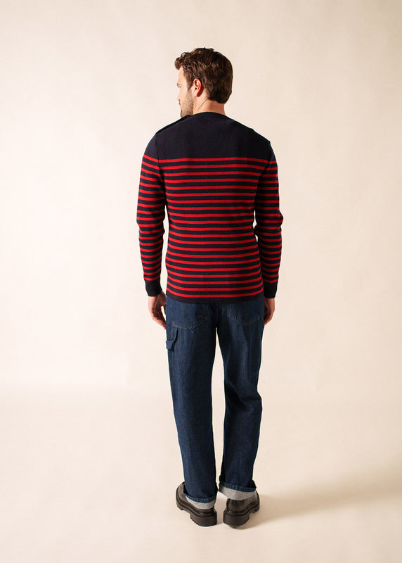 Saint James Rochefort Striped Sailor Jumper NAVY/MEDOC