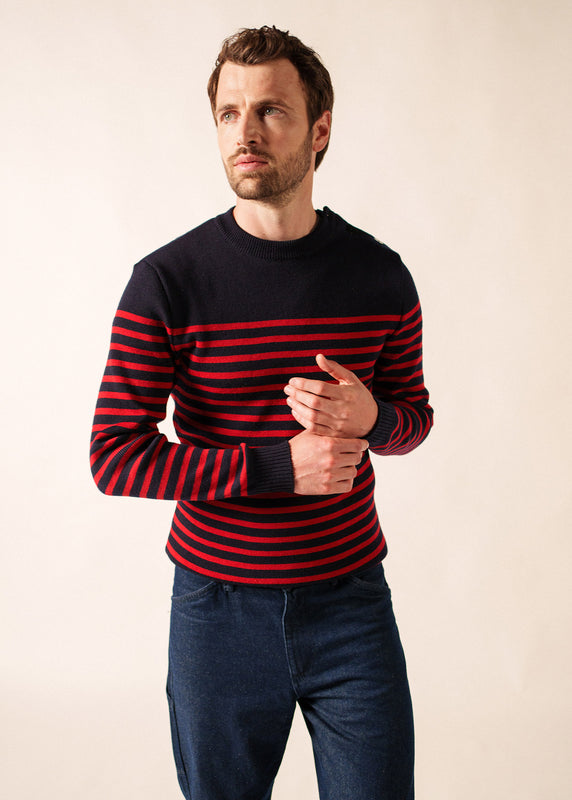 saint james Rochefort striped sailor jumper NAVY/MEDOC